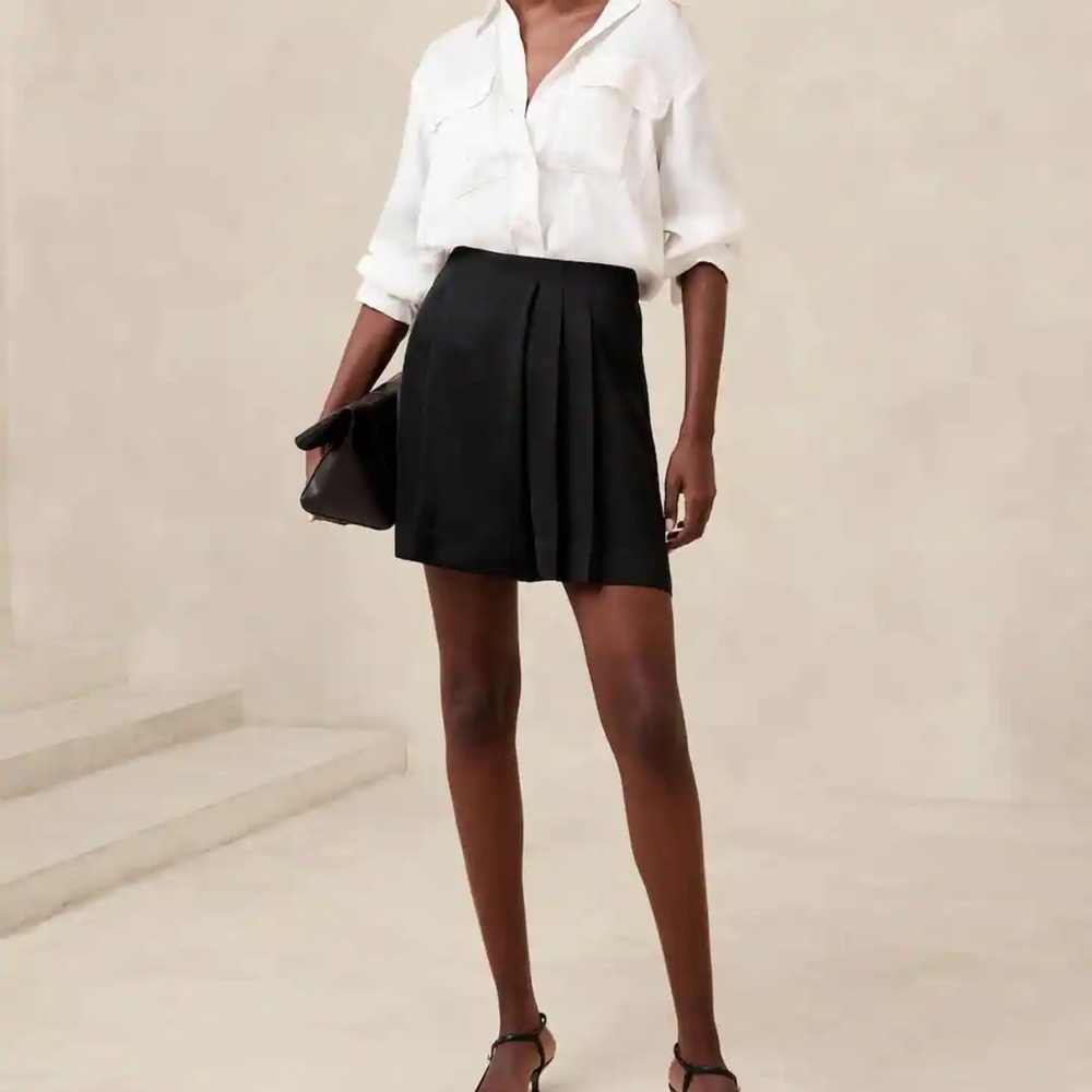 Silky pleated skort from Banana Republic